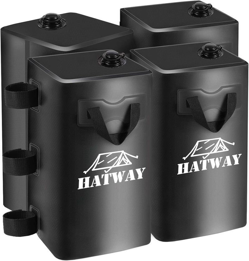 Hatway Canopy Weights,176 LBS Water Bag Set of 4 Leg Weights for Pop Up Canopy,Gazebo,Canopies,Tent-4 * 20L-Black - Image 1